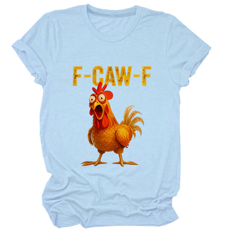 Cotton Unisex Funny F-Caw-F Chicken Shirt