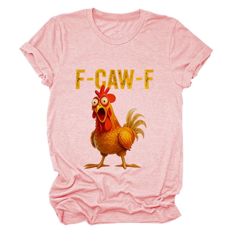 Cotton Unisex Funny F-Caw-F Chicken Shirt