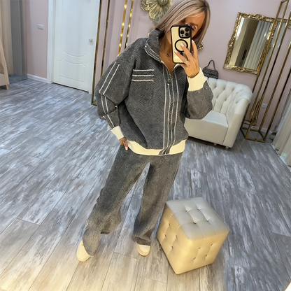 Women’s Stylish Jacket & Pants 2-Piece Set - Seldom Seen Styles