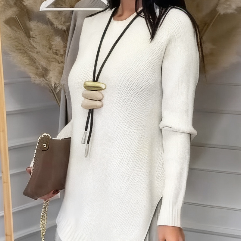 Women’s Irregular Sweater & Pleated Tank Midi Dress 2-Piece Set - Seldom Seen Styles