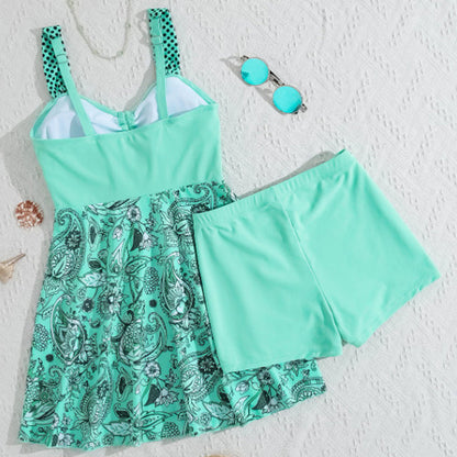 Removable swimsuit, with a shirt and furry shorts