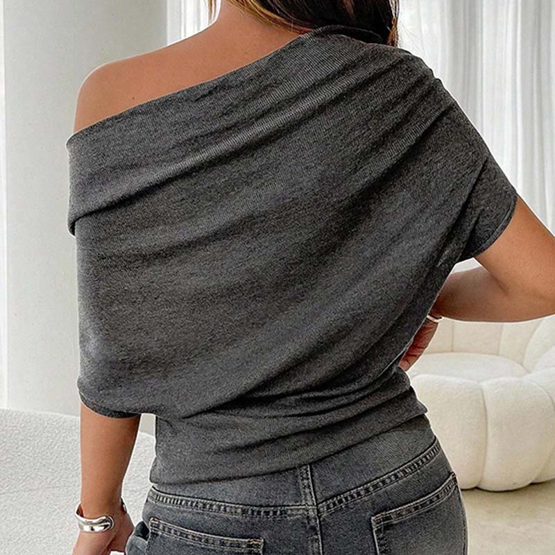 Women's Asymmetrical Off-Shoulder Batwing Sleeve Top👚 - Seldom Seen Styles