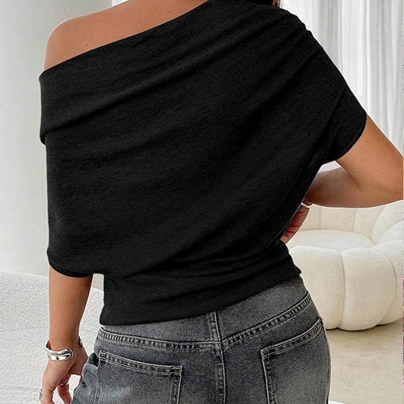 Women's Asymmetrical Off-Shoulder Batwing Sleeve Top👚 - Seldom Seen Styles