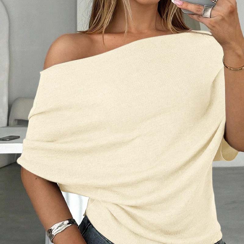 Women's Asymmetrical Off-Shoulder Batwing Sleeve Top👚 - Seldom Seen Styles
