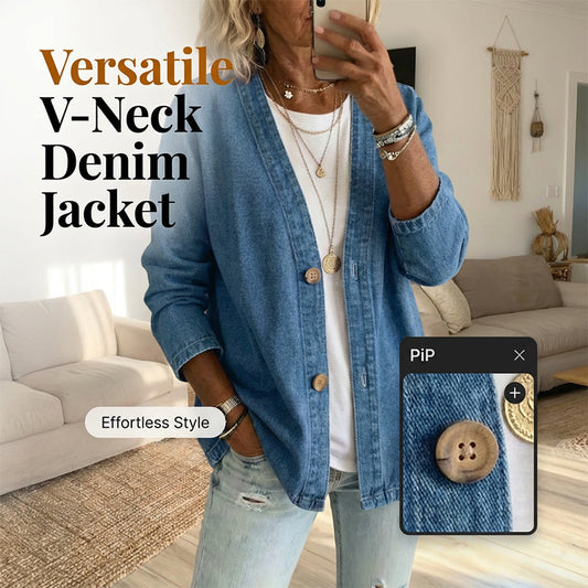 Women's Denim Jacket Button Down Long Sleeve Casual Loose Fit Jean Jacket - Seldom Seen Styles