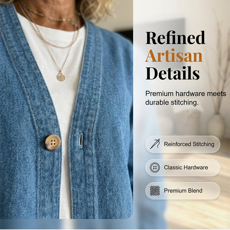 Women's Denim Jacket Button Down Long Sleeve Casual Loose Fit Jean Jacket - Seldom Seen Styles