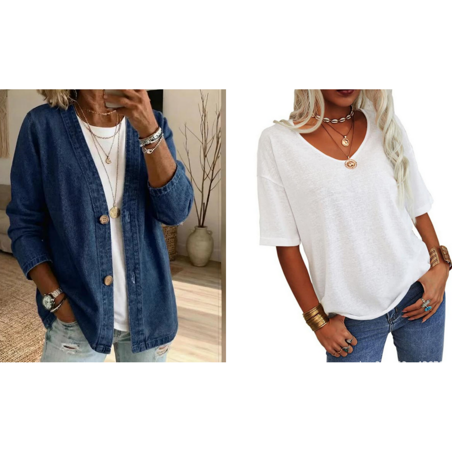 Women's Denim Jacket Button Down Long Sleeve Casual Loose Fit Jean Jacket - Seldom Seen Styles