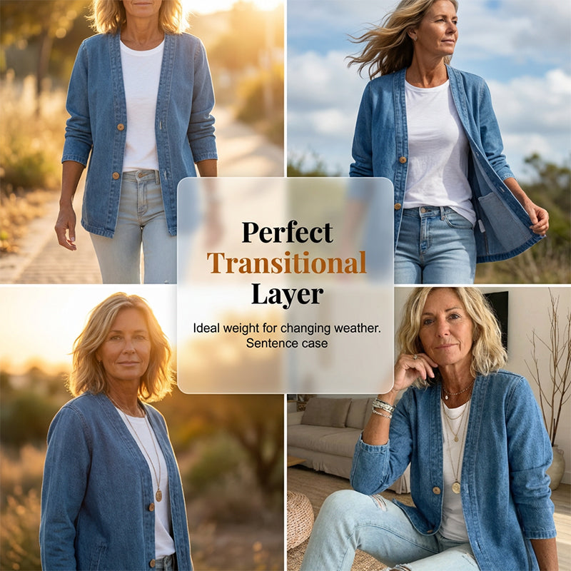 Women's Denim Jacket Button Down Long Sleeve Casual Loose Fit Jean Jacket - Seldom Seen Styles