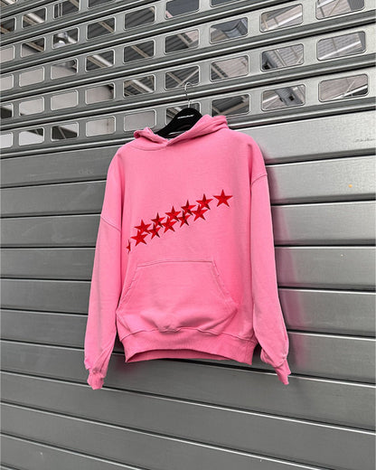 STARS HOODIE PANTHER PINK