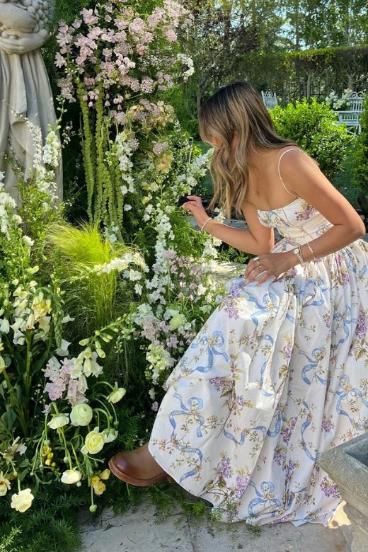 Tasmin Midi Dress - White Floral - Seldom Seen Styles