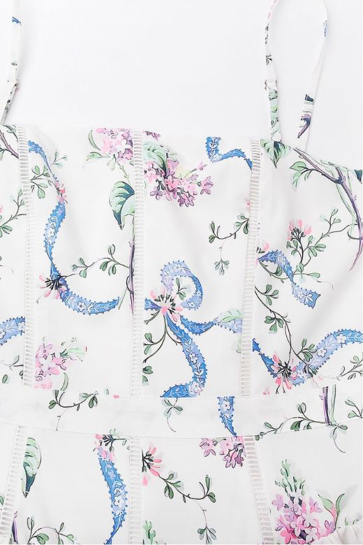 Tasmin Midi Dress - White Floral - Seldom Seen Styles