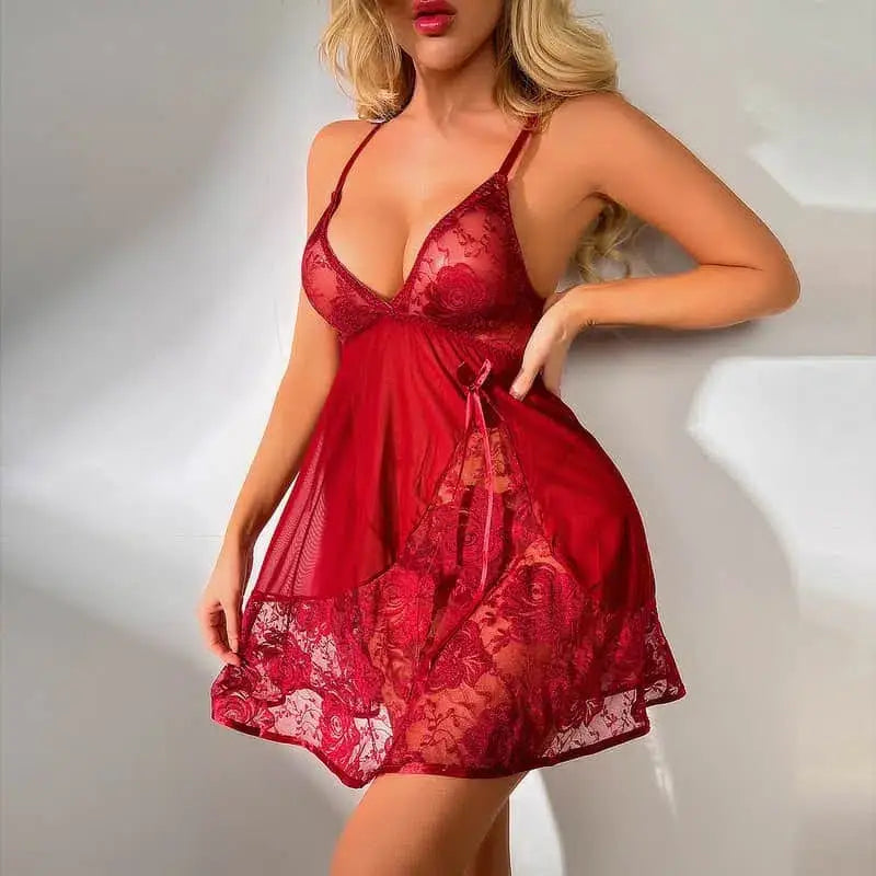 Temptation Perspective Sexy Mesh Babydoll Nightgown - Seldom Seen Styles