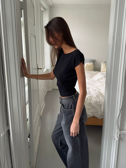 Lilu form fitting top - Black