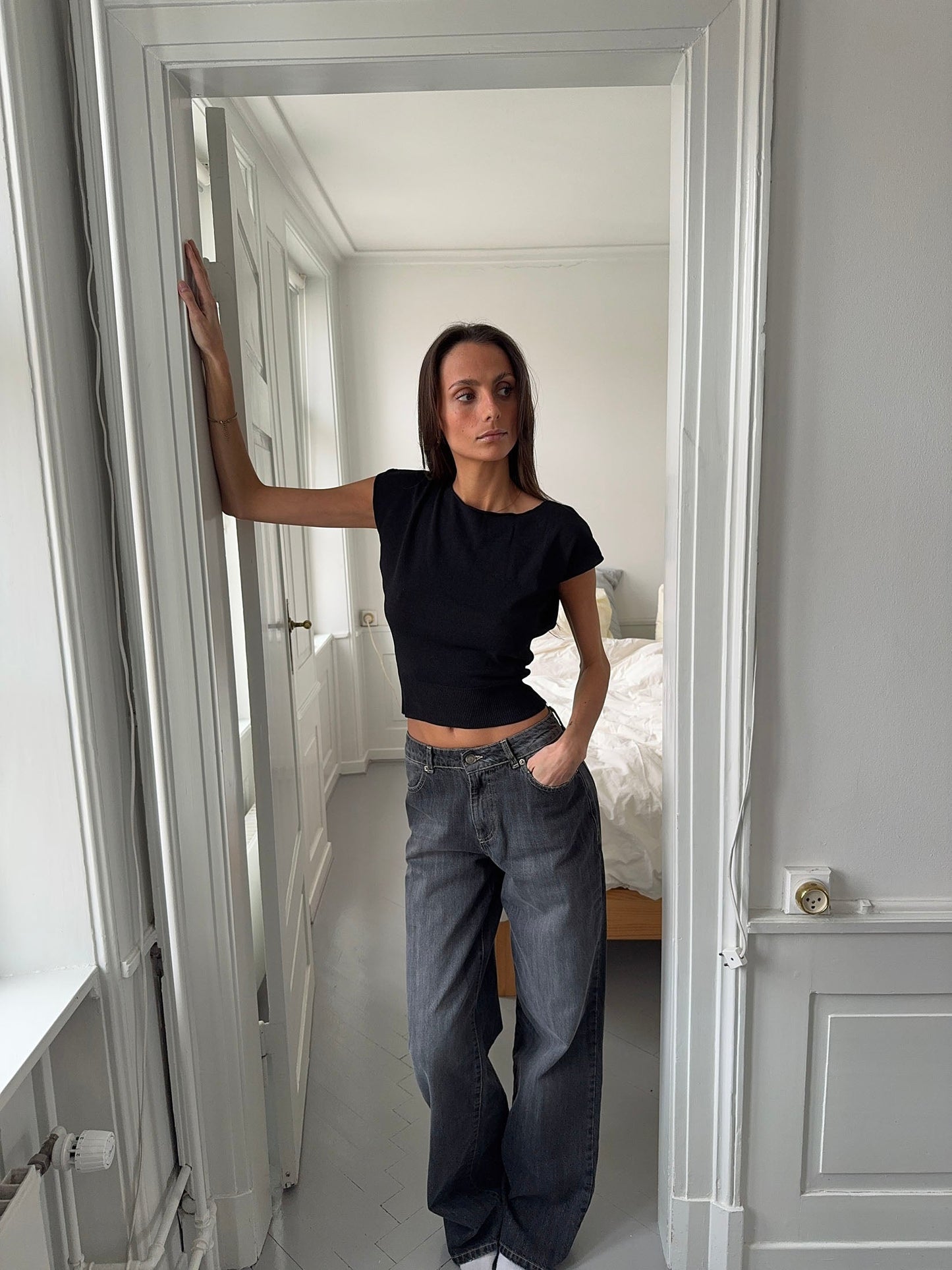 Lilu form fitting top - Black - Seldom Seen Styles