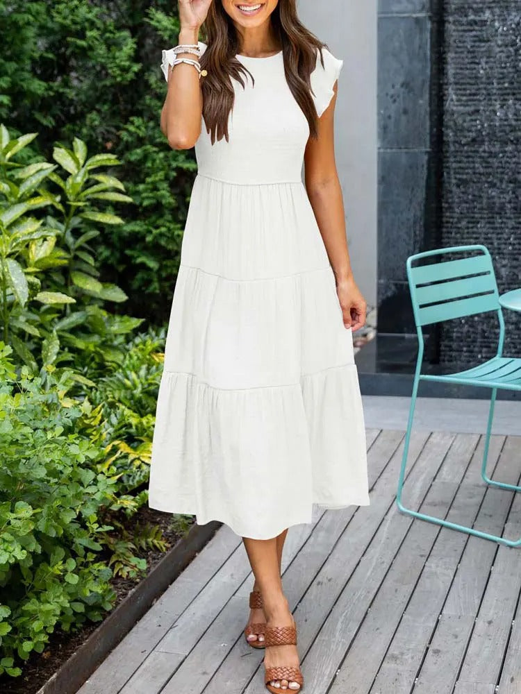 Lisette | Women's Tummy Control Draped Elegant Dress - Seldom Seen Styles