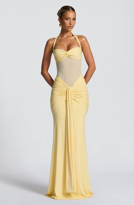 Vixen Maxi Dress - Lemon - Seldom Seen Styles