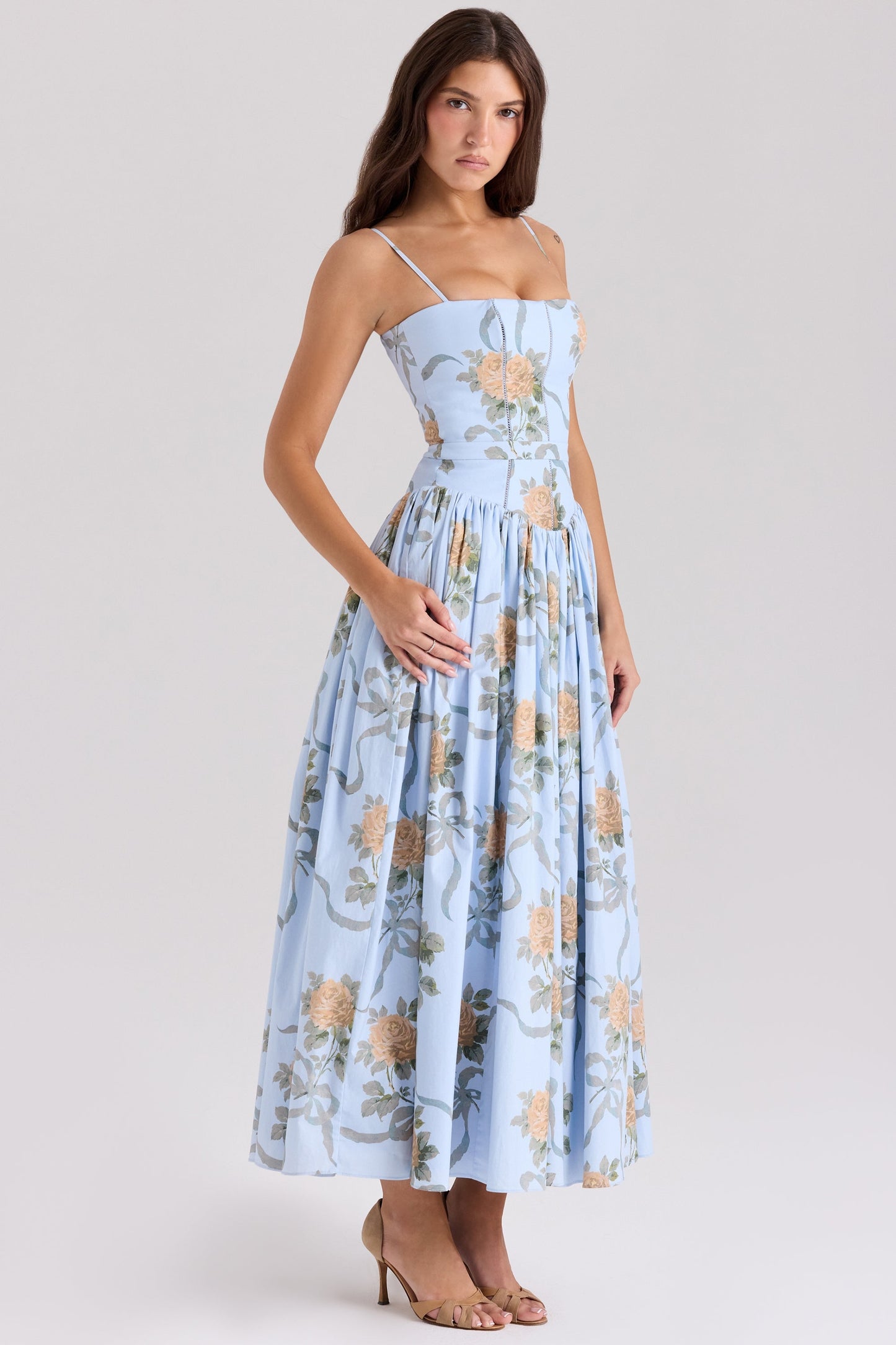 Elodie | Floral Corset Maxi Dress