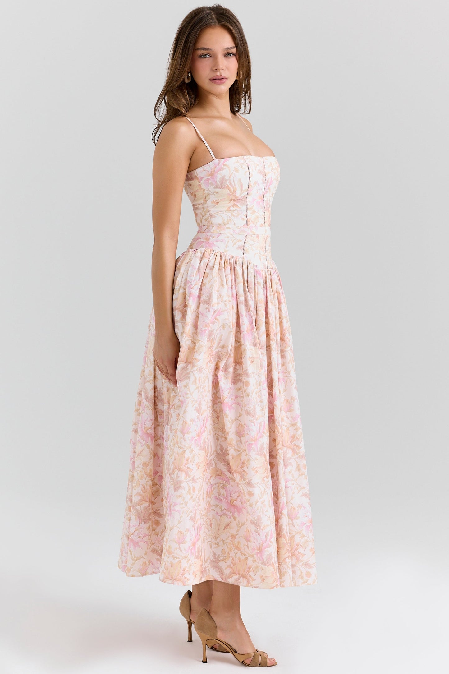 Elodie | Floral Corset Maxi Dress