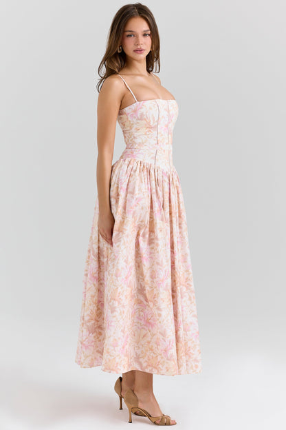 Elodie | Floral Corset Maxi Dress